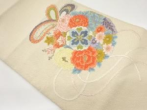 花薬玉模様織出し名古屋帯